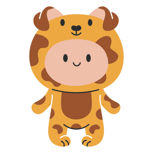 Girafa de desenho animado em pé Desenho PNG