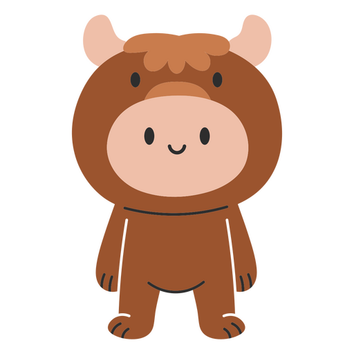 Cartoon hippo standing PNG Design