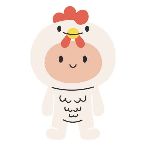 design de personagem de fantasia de galinha brincalhona Desenho PNG