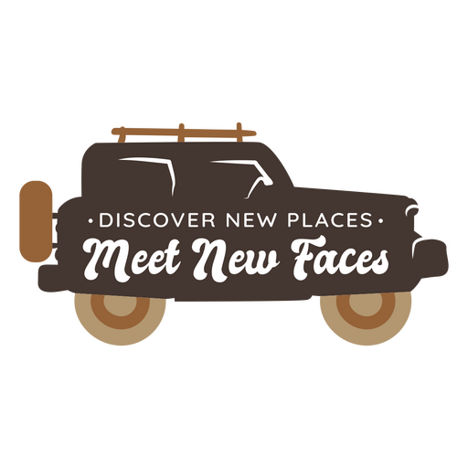 Discover new places meet new faces PNG Design