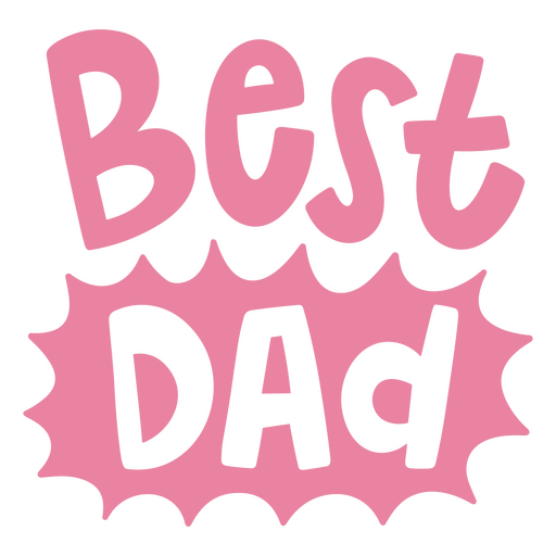 Playful best dad text design PNG Design
