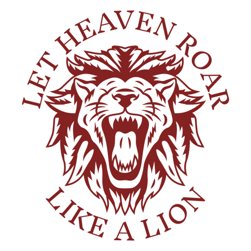 Deja que el cielo ruja como un león Diseño PNG