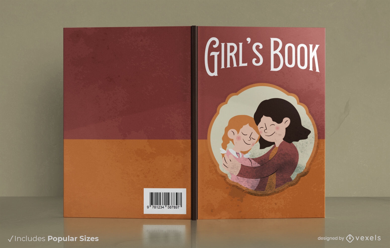 Diseño de portada de libro para niña.