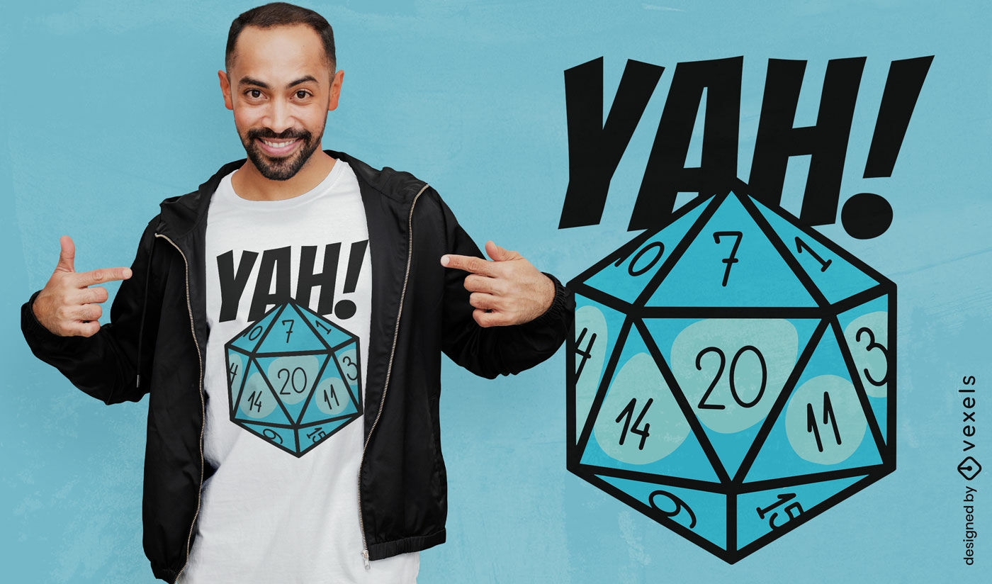 Polyhedral RPG dice t-shirt design