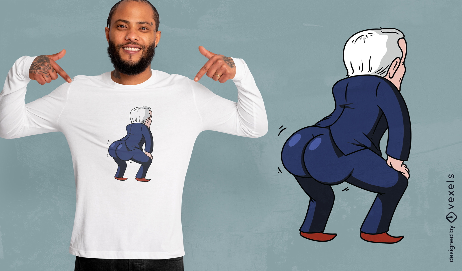 Diseño de camiseta de hombre twerking.