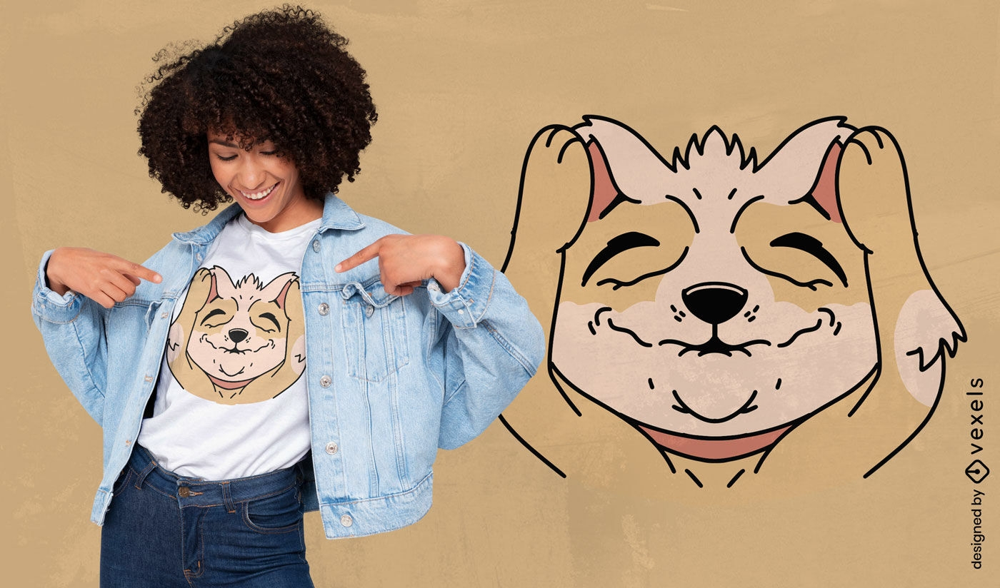 Diseño de camiseta de perro alegre.