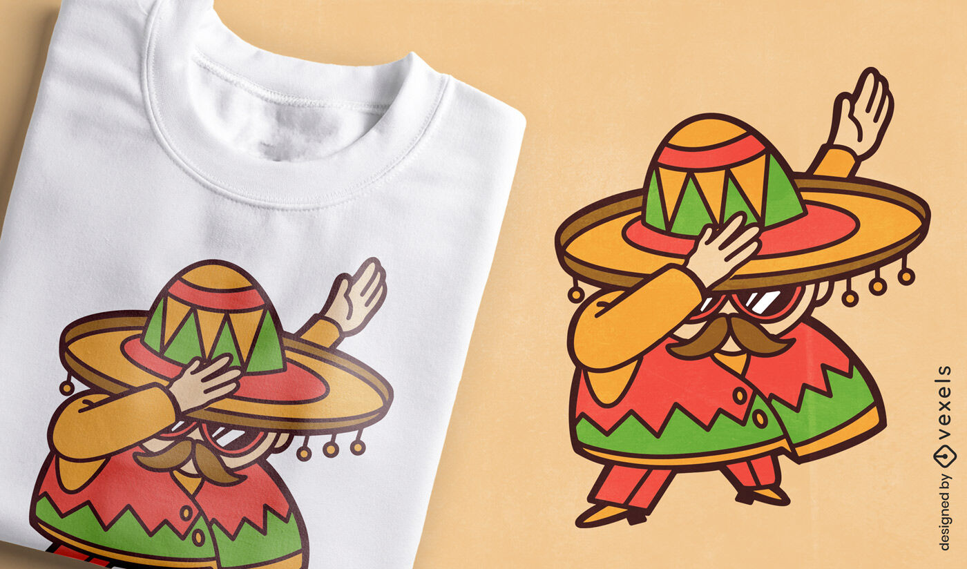 Design festivo de camiseta de dança mexicana