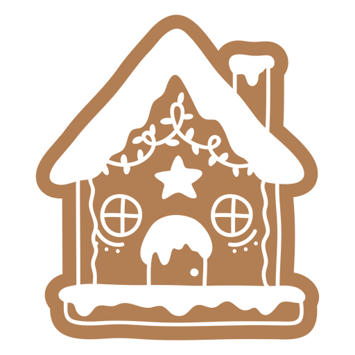 Lebkuchenhaus ist gezeichnet PNG-Design