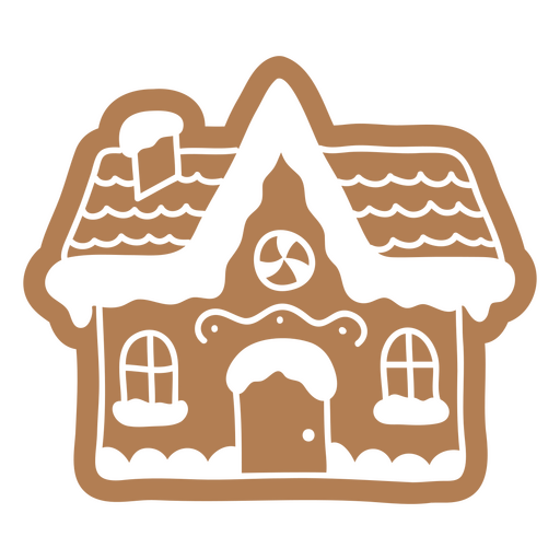 Charmante Lebkuchenhaus-Illustration PNG-Design
