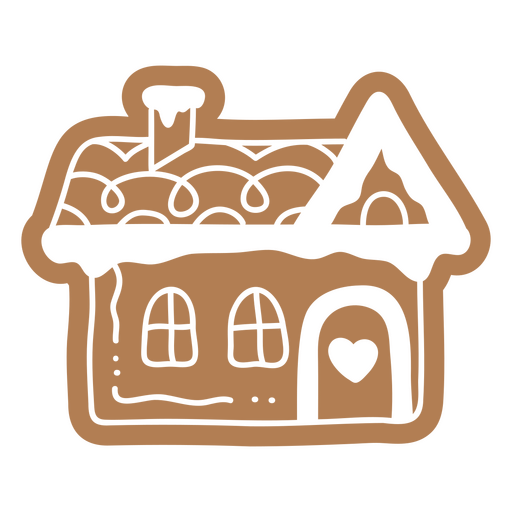 Diseño divertido de casa de jengibre Diseño PNG