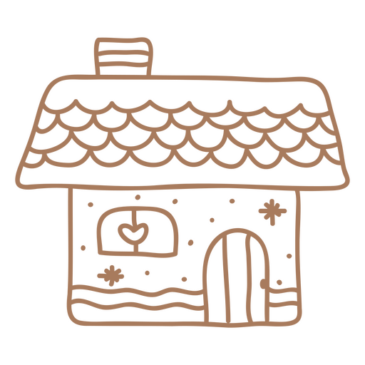 Adorned gingerbread house  PNG Design