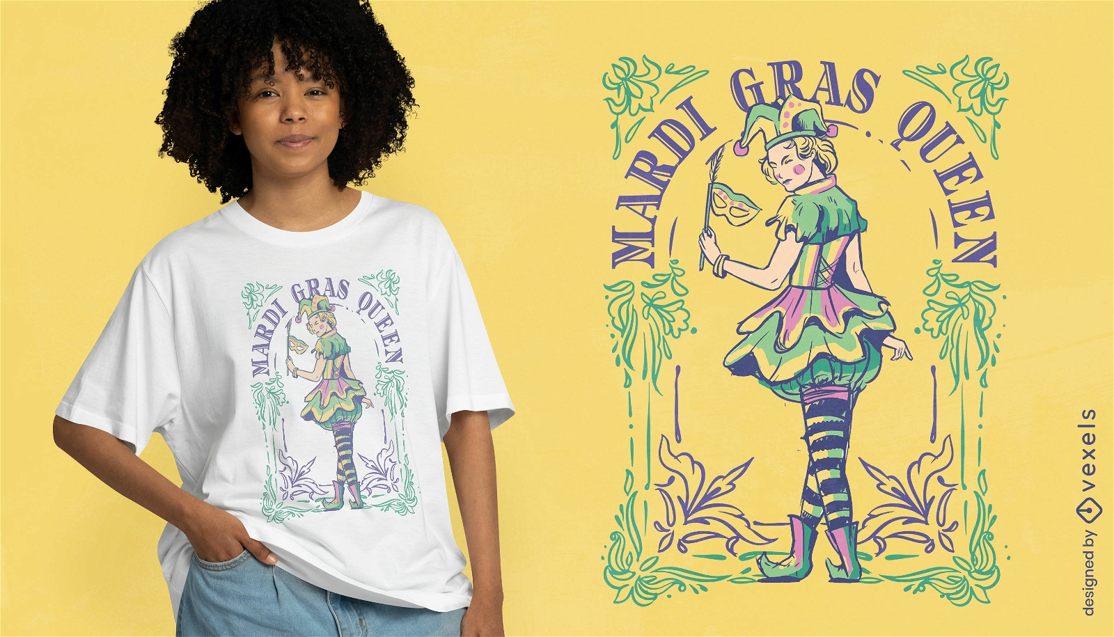 Mardi Gras queen t-shirt design