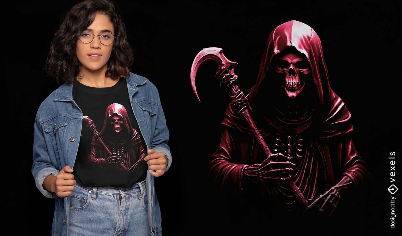 Enigmatic grim reaper t-shirt design