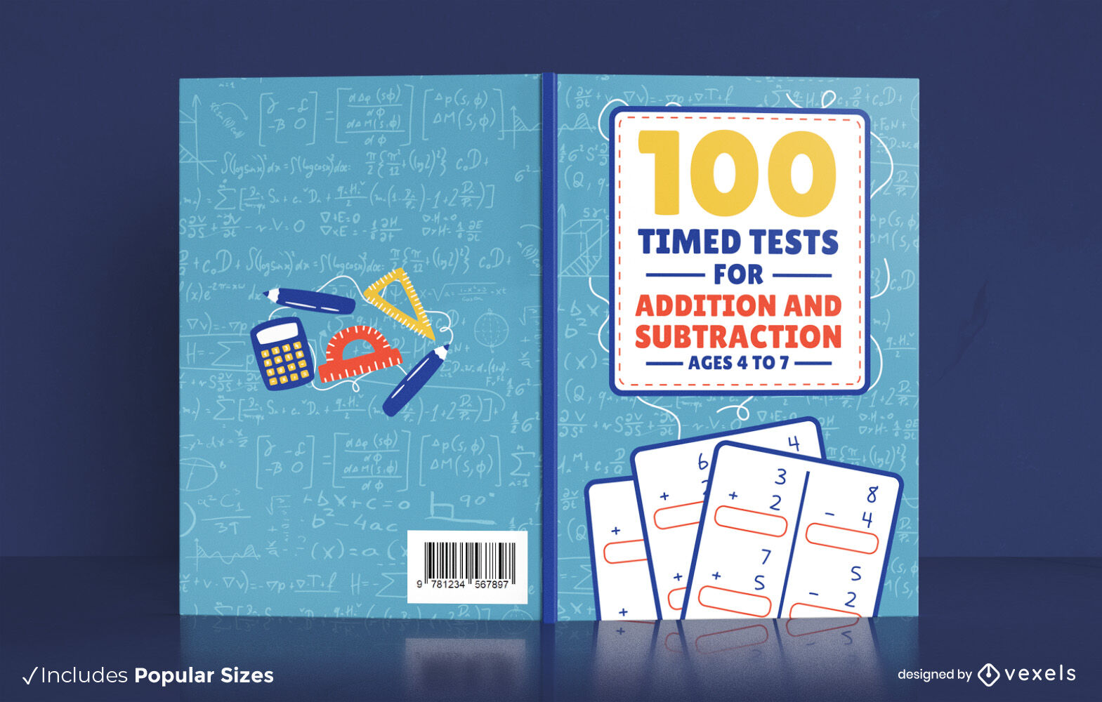 Design de capa de livro de matemática