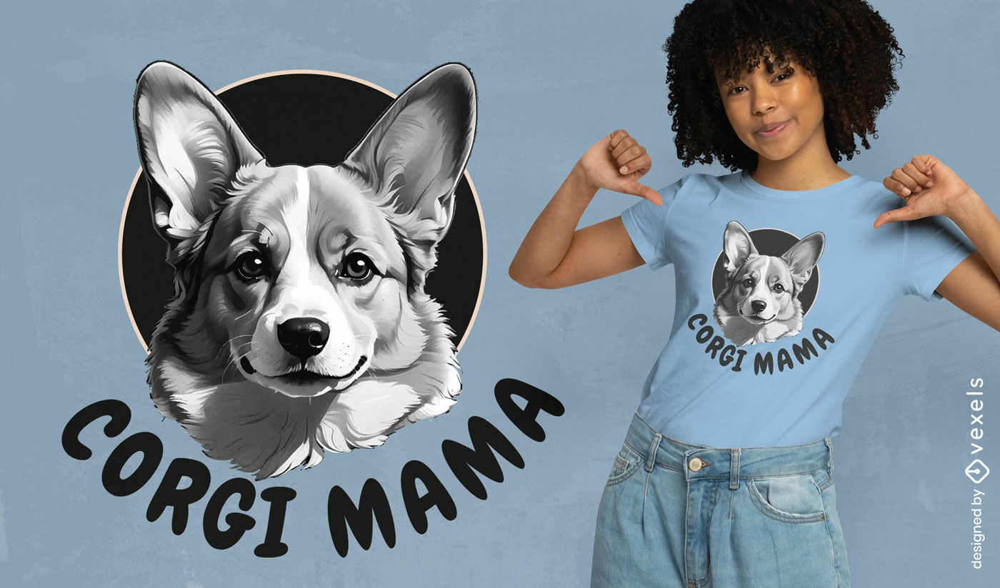 Corgi-Mama-T-Shirt-Design