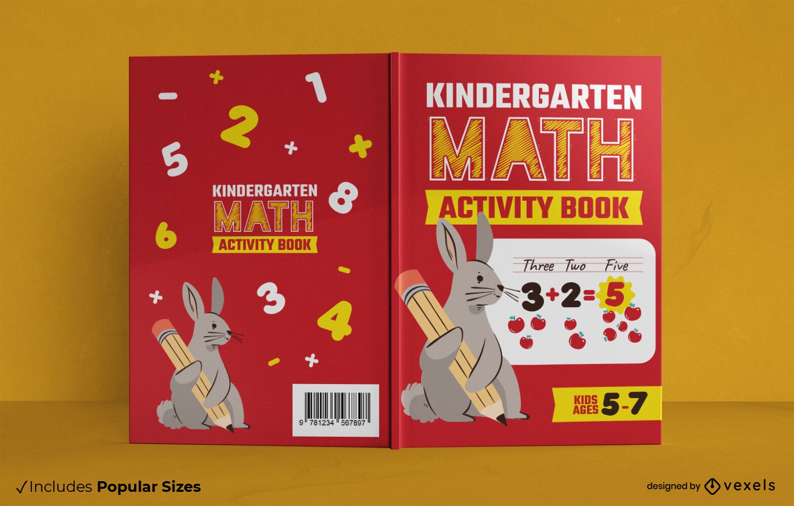 Kindergarten math activity book cover