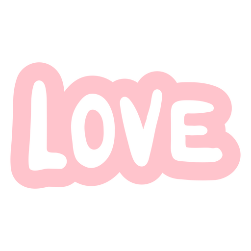 The word love written in pink PNG Design