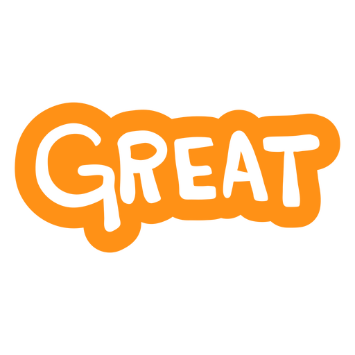 Das Wort ?Great? in Orange PNG-Design