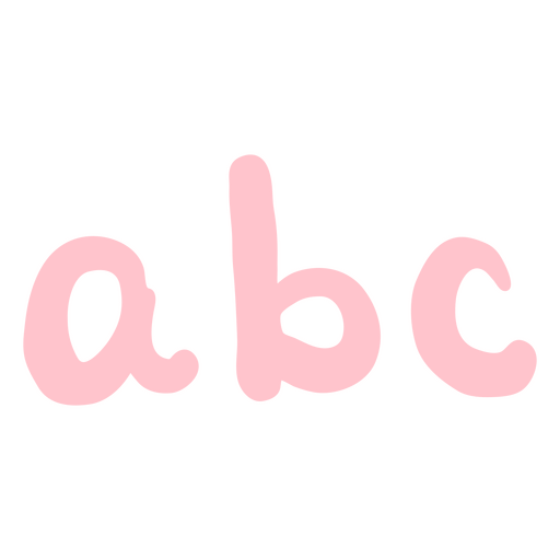 A palavra "ABC" em rosa Desenho PNG