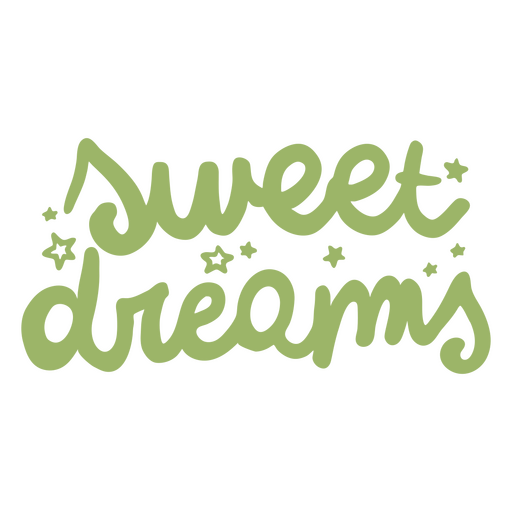 Diseño de texto de dulces sueños caprichosos Diseño PNG