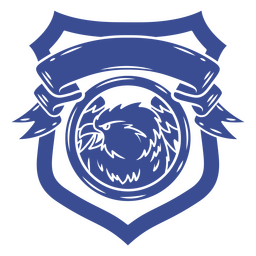 Blue Shield With An Eagle On It PNG & SVG Design For T-Shirts