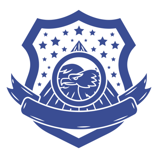 Edles Adler-Emblem-Design mit Sternen PNG-Design