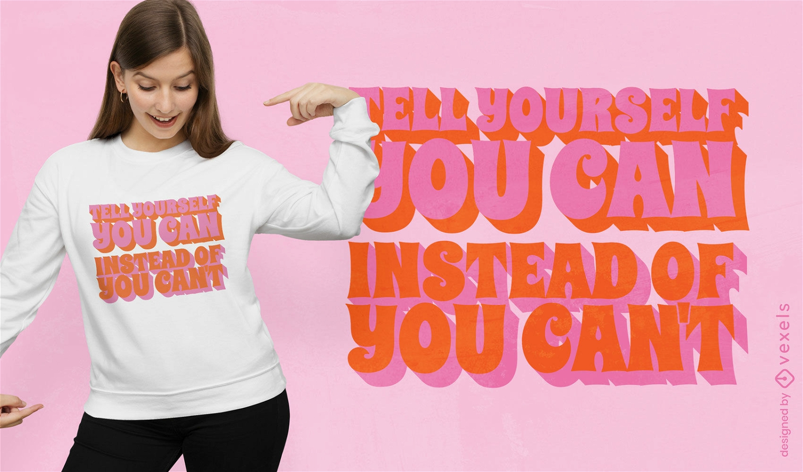Motivational bold quote t-shirt design