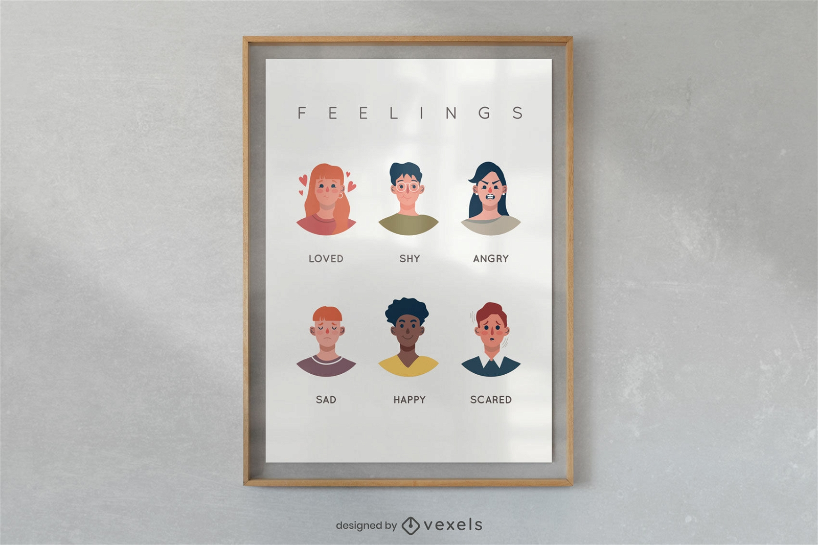 Emotions educational poster design