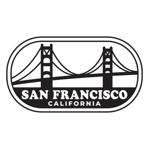 Stylish san francisco bridge graphic PNG Design