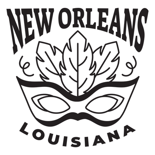 Diseño elegante de máscara de Mardi Gras de Nueva Orleans Diseño PNG