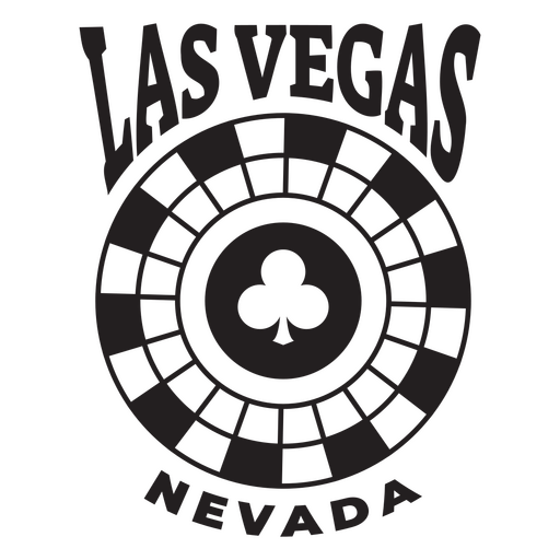 Stilvolles, vom Las Vegas Roulette inspiriertes Grafikdesign PNG-Design