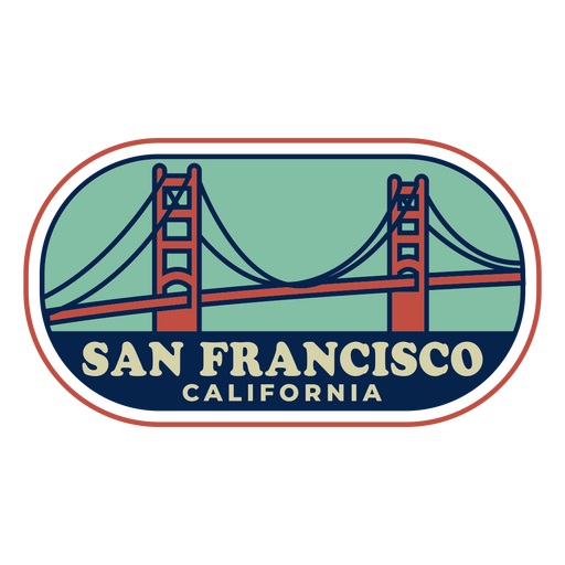 San francisco california bridge PNG Design
