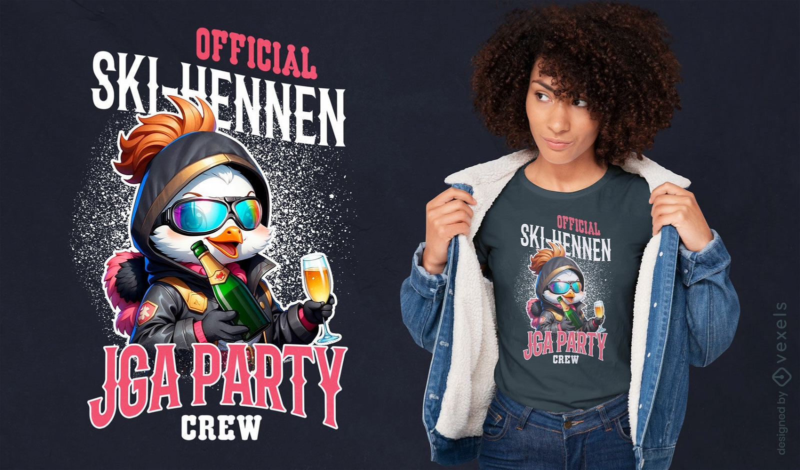 Ski party quote t-shirt design