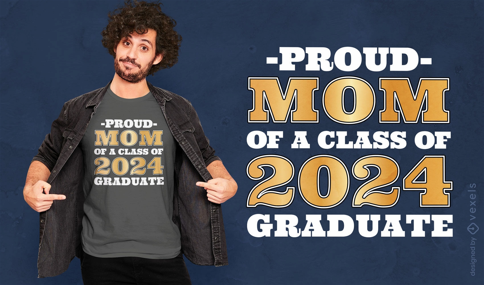 Diseño de camiseta de celebración de mamá de graduación.