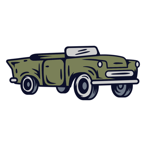 Old green truck PNG Design