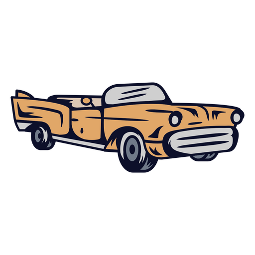 Retro convertible car graphic illustration PNG Design