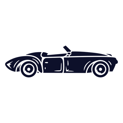 Elegante diseño de silueta de coche clásico. Diseño PNG