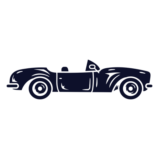 Ilustración de un elegante coche descapotable vintage Diseño PNG