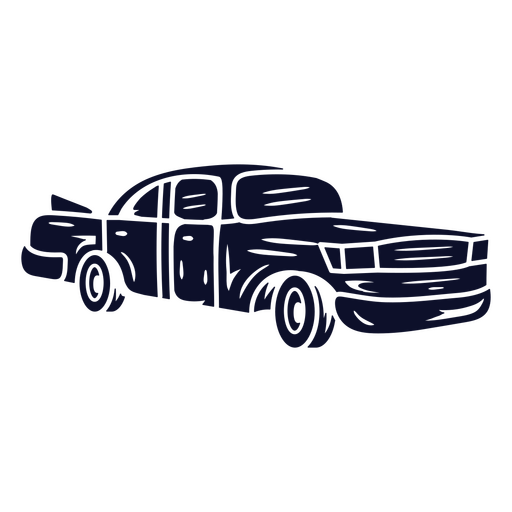 Ilustração estilizada de carro antigo Desenho PNG