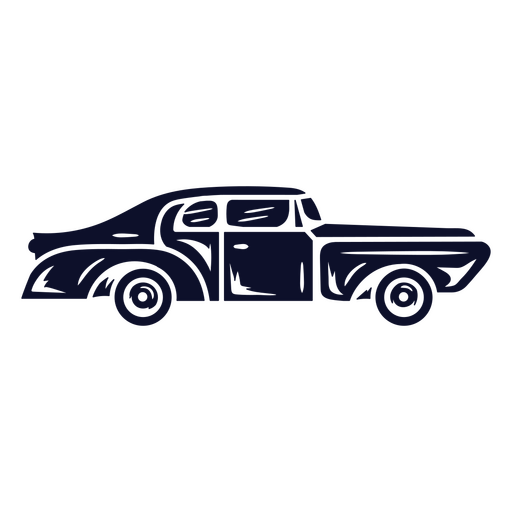 Diseño de silueta de coche clásico vintage Diseño PNG