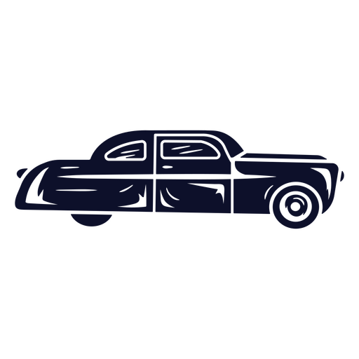 Silhueta vintage de um design de carro clássico Desenho PNG
