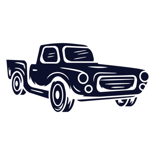 Klassisches Retro-Truck-Silhouette-Design für Bekleidung PNG-Design