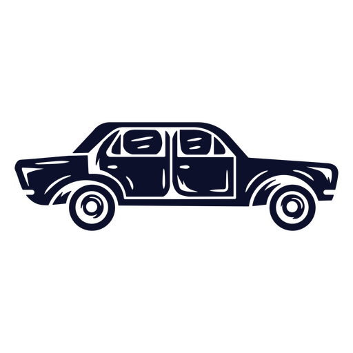 Stylish vintage car silhouette design PNG Design