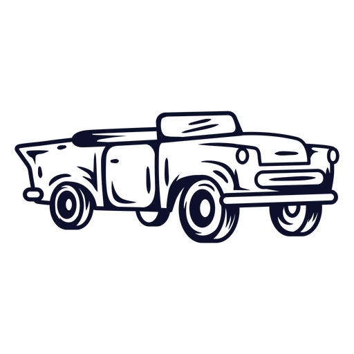 Classic open-top car sketch design t-shirt design PNG Design