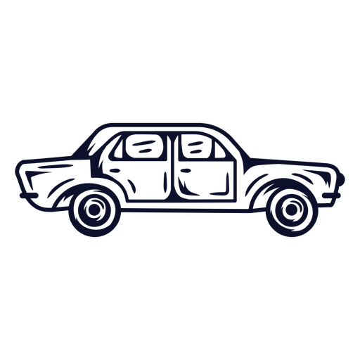 Design gráfico de silhueta de automóvel vintage Desenho PNG