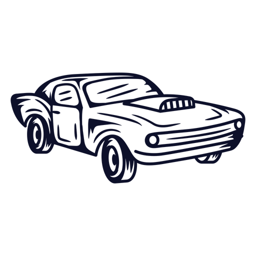 Vintage muscle car illustration design PNG Design
