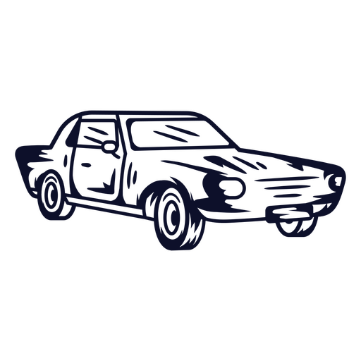 Retro-Autoillustration PNG-Design