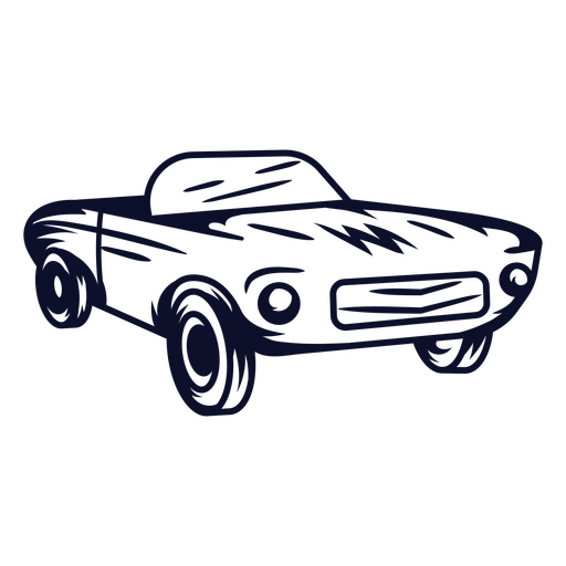 Design gráfico de carro conversível clássico para vestuário Desenho PNG