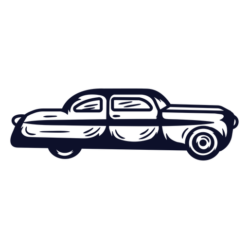 Classic retro car silhouette graphic design PNG Design