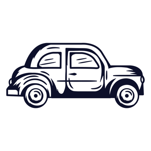 Ilustração de carro antigo com estilo retrô Desenho PNG